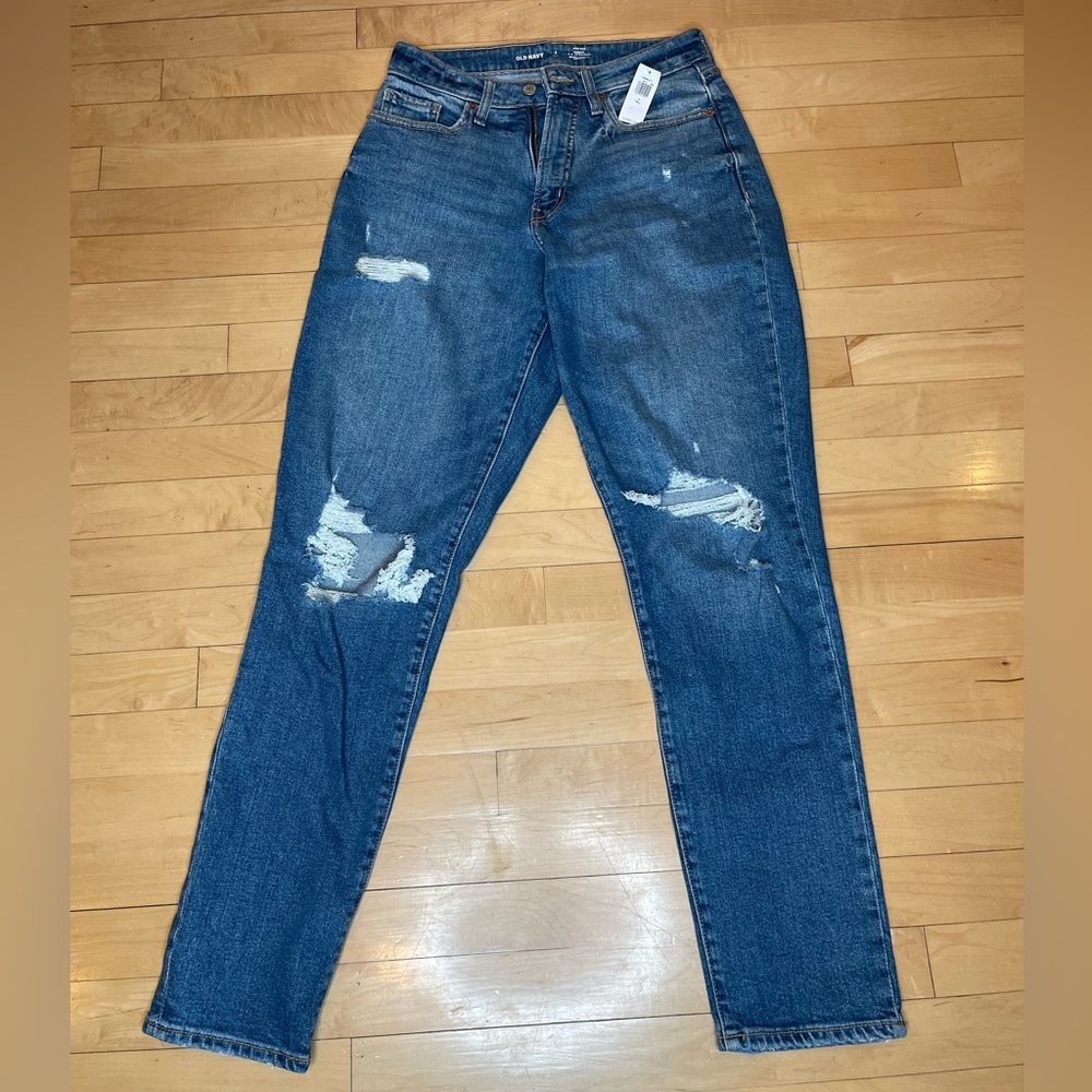 Old Navy Denim Jeans ~ Style: High-Rise Curvy O.G. Straight, Size 4 Tall.